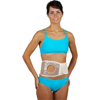 Ortika pás břišní stomický OR 14B - M (6 cm)—Brišní pás pružný omyvatelný se stomickým s otvorem 6 cm