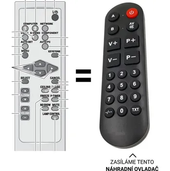 Sanyo PLC-XL51A náhradní dálkový ovladač pro seniory