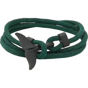 Náramek Amparo Miranda® Náramek Velrybí ploutev Černá B0477, Barva zelená