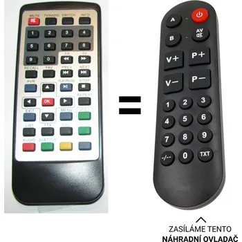 Dálkový ovladač Evolve LCD TV 8 až 10,1 náhradní dálkový ovladač pro seniory