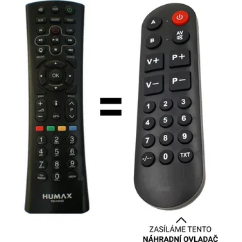 Dálkový ovladač Humax rm-h04s náhradní dálkový ovladač pro seniory