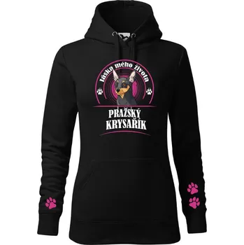 Dámská mikina STRIKER Dámská mikina Pražský krysařík Barva: Černá, Velikost: XXL