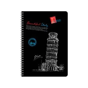 Lastva Zápisník Metropolis A5 kroužková vazba, linkovaný Itálie