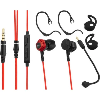 Sluchátka Sluchátka do uší černo/červená s mikrofonem BLOW Adrenaline