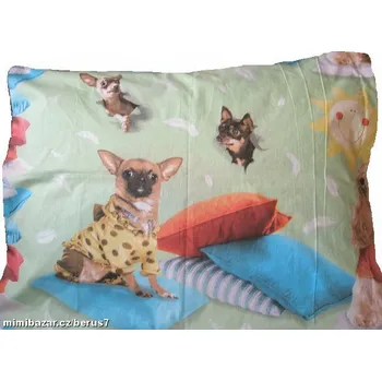 Povlak na dekorativní polštářek Povlak na polštář 90 x 70 Pejsek 01