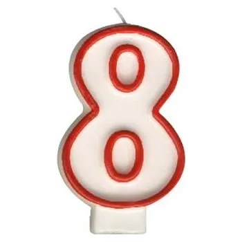 Dárková taška Dortová číslová svíčka "8" 75mm