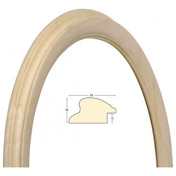 Rám na obraz Masivní rám přírodní kulatý – průměr 40cm (Masivní rám přírodní kulatý – průměr 40cm)