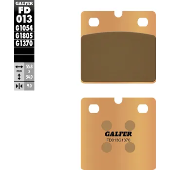 Brzdová destička GALFER brzdové destičky KH018 sintrované barva zlatá STREET BMW (GALFER brzdové destičky KH018 sintrované barva zlatá STREET BMW)