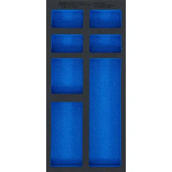 BGS Vložka do dílenského vozíku 1/3, prázdná: 7 odkládací přihrádky , 408 x 189 x 32 mm - BGS