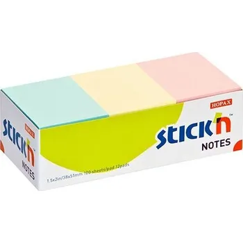 Samolepící bloček samolepicí bloček Stick´n by Hopax 38x51mm,12x100 lístků,pastel
