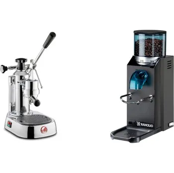 Kávovar La Pavoni Europiccola Lusso + Rancilio Rocky Doserless, black