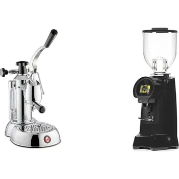 Kávovar La Pavoni Stradivari Lusso + Eureka Helios 65, black
