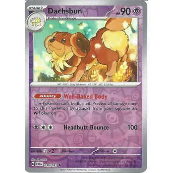 Společenská hra Pokémon karta Dachsbun 039/091 Reverse Holo - Paldean Fates