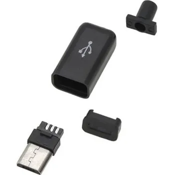 Elektrický konektor Konektor micro USB kolík na kabel