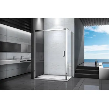Sprchová stěna Serra 1000 mm, sklo čiré, profil chrom, Lansanit LAN05010