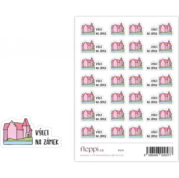 Diář Fleppi Samolepky - Výlet na zámek