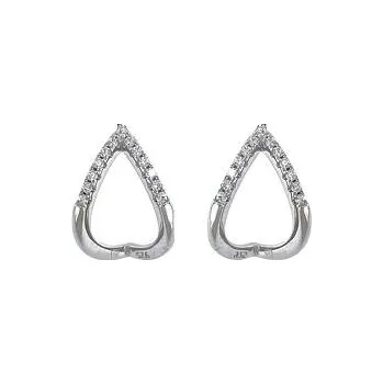 Náušnice Stříbrné náušnice trojúhelníčky pod ucho