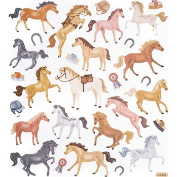 samolepka DP Craft Samolepky třpytivé - koně