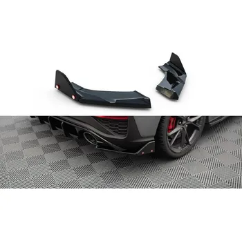 Tuning Splittery zadní boční V.4 + Flaps Hyundai I30 N Hatchback Mk3 Facelift černý lesklý plast