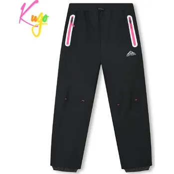 Dívčí kalhoty Dívčí softshellové kalhoty nezateplené Kugo HK3118, černé