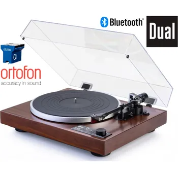 Gramofon Dual CS 529 Walnut + Ortofon QUINTET BLUE (Audiofilský dálkově ovládaný plně automatický gramofonový přístroj pro náročné posluchače.)