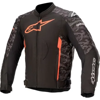 Moto bunda bunda T-GP PLUS R 3, ALPINESTARS (černá maskáčová/červená fluo) - M