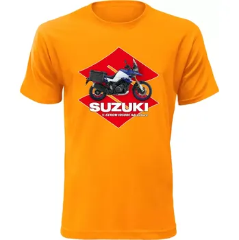Pánské tričko Suzuki V-Storm 1050DE Adventure oranžové