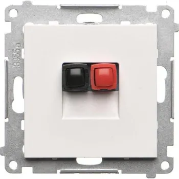 Elektrická zásuvka Zásuvka reproduktoru Simon 55 1násobná bílá matná