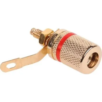 Elektrická zásuvka Konektor banánek zásuvka pozlacená červená