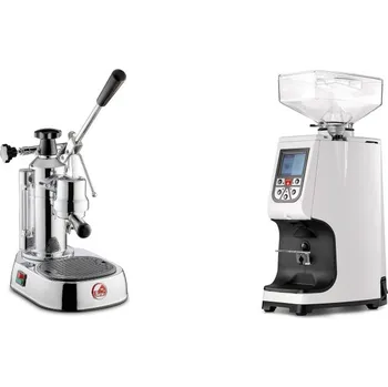 Kávovar La Pavoni Europiccola Lusso + Eureka Atom 60, white