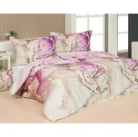 Sada 2 ks povlečení BLANKA MATRAGI - PRAMEN, růžovo-béžové, bavlněný MAKO satén, digitál, 140x200cm + 70x90cm