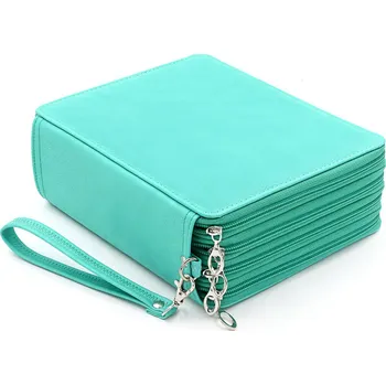 Penál Pouzdro na pastelky - 124 ks tyrkysová