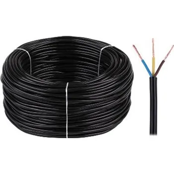elektrický kabel Kabel elek.(H 05 VV-F) 3x1 300/300V černý-100m