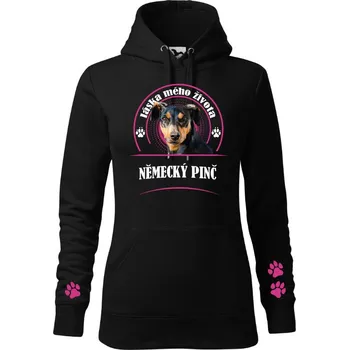 Dámská mikina STRIKER Dámská mikina Německý pinč Barva: Černá, Velikost: S