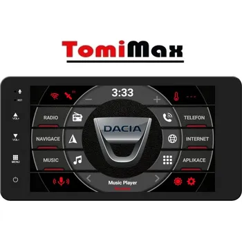 Autorádio TomiMax Dacia Duster 2022 Android 14 autorádio s WIFI, GPS, USB, BT HW výbava: 4 Core 2GB+16GB PX HIGH - Model auta: Dacia Duster od 2022+, Velikost obrazovky: Dotyková obrazovka: 9"
