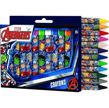 Pastelka DT Voskové pastelky- Avengers, 10 cm 12ks