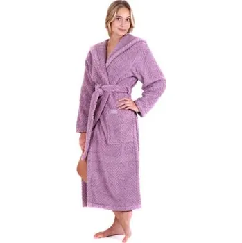 Dámský župan Dámský župan Vestis Athena 3116 vřes s kapucí fialova S