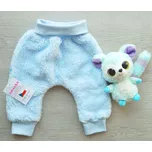 AMÁLKA Zateplené chlupatkové kalhoty, modré Velikost: 92-98