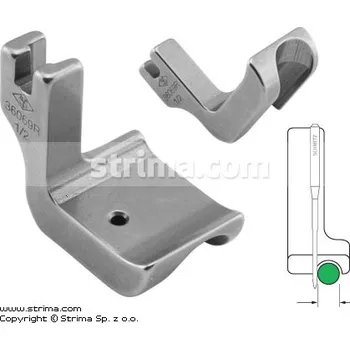 Příslušenství k šicímu stroji Texi Patka pro všívání kedru pro šicí stroje, pravá 12.7mm P69R1/2 [36069R 1/2]