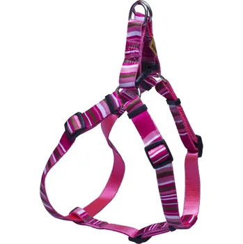 Postroj pro psa BAFPET Popruhové kšíry PROUŽKY Barva: Růžová, Rozměr: 10mm x OH 26-38cm 18411PS
