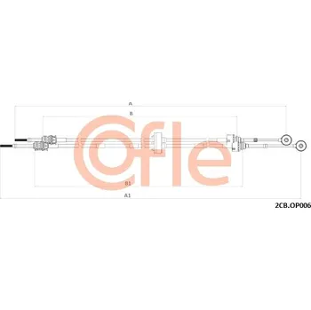 Tažné lanko, ruční převodovka COFLE 2CB.OP006