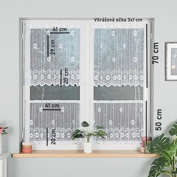 Záclona Nola obšití okrajů 70