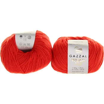 Příze Gazzal Wool 115 3318 červená