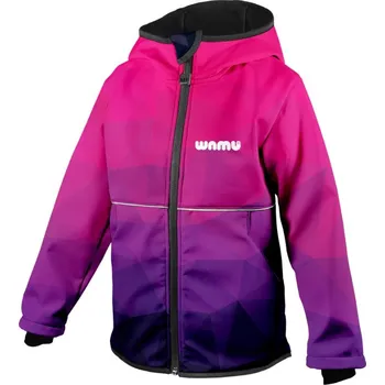 Dívčí bunda Softshellová bunda Wamu Mozaika fialová Velikost: 146/152