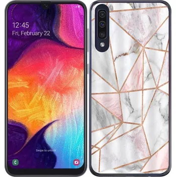 Pouzdro na tablet VSECHNONAMOBIL 17662 MY ART Ochranný obal Samsung Galaxy A70 PINK MARBLE (143)