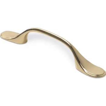 Úchytka vintage MELODIE, kov, mosaz lesk, délka 127 mm 921-127 ZN5