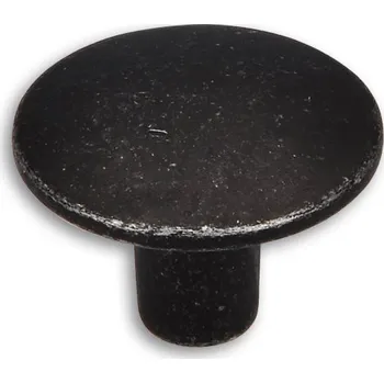 Nábytkové kování Rustikální nábytková úchytka LUNA, kovová, železo patina, průměr 30 mm 2087F-30 ZN78