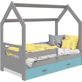 Dětská postel Dětská postel SPECIOSA D3B 80x160 v barvě šedé se zásuvkou: modrá + vyzvednutí ZDARMA