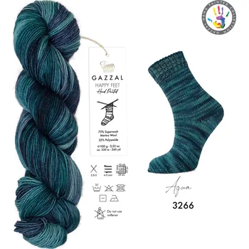 Příze Gazzal Příze Happy feet 3266 tyrkys