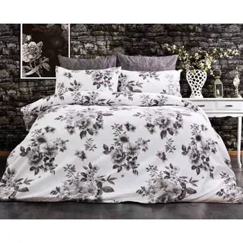 Povlečení Smolka Bavlněné povlečení prodloužené (140x220) - Daniela šedá